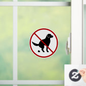 Geen ontwerp van hondenafval met zwart Dog Silhoue Raamsticker (Huis)