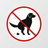 Geen ontwerp van hondenafval met zwart Dog Silhoue Raamsticker (Vel)