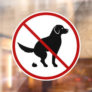 Geen ontwerp van hondenafval met zwart Dog Silhoue Raamsticker