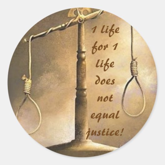 Geen oog voor oog ronde sticker (Voorkant)