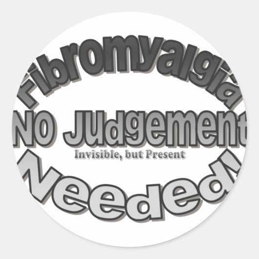 Geen oordeel nodig! ronde sticker (Voorkant)