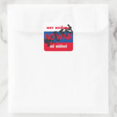 GEEN OORLOG, н, т, в, Button, Vierkante Sticker (Tas)
