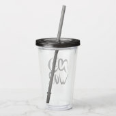 Geen oorlog acryl drinkbeker (Achterkant)