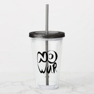 Geen oorlog acryl drinkbeker