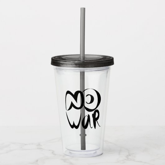 Geen oorlog acryl drinkbeker (Voorkant)