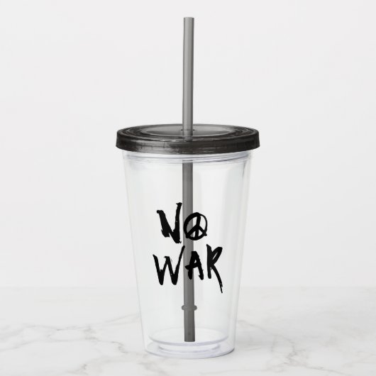 Geen oorlog acryl drinkbeker (Voorkant)