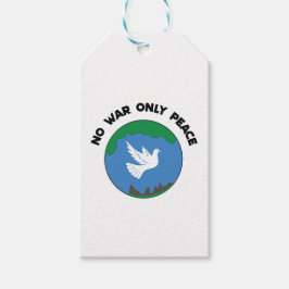 Geen oorlog alleen vrede cadeaulabel