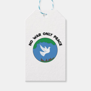 Geen oorlog alleen vrede cadeaulabel