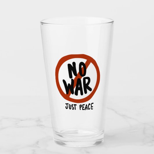 Geen oorlog alleen vrede glas (Voorkant)