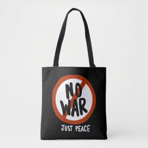 Geen oorlog alleen vrede tote bag