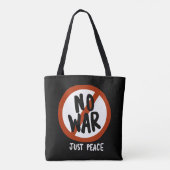 Geen oorlog alleen vrede tote bag (Achterkant)