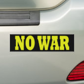 Geen oorlog bumpersticker (Op auto)