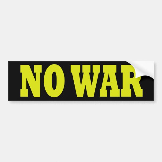 Geen oorlog bumpersticker (Voorkant)