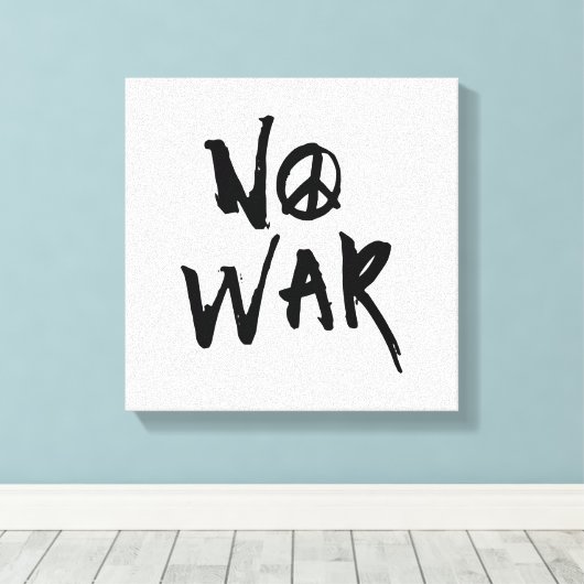 Geen oorlog canvas afdruk (Insitu (Houten vloer))