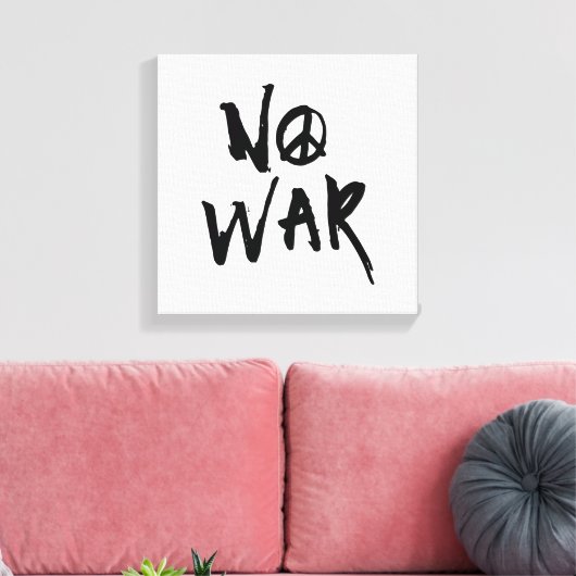 Geen oorlog canvas afdruk (Insitu (Woonkamer))