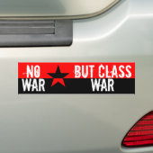 Geen oorlog maar klassenoorlog bumpersticker (Op auto)