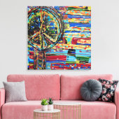 Geen oorlog meer 24 x 24 Canvas Print (Insitu (Woonkamer))