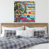 Geen oorlog meer 24 x 24 Canvas Print (Insitu (Slaapkamer))
