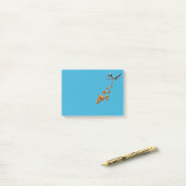 Geen oorlog meer pizza post-it® notes (Op bureau)