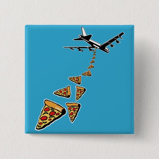 Geen oorlog meer pizza vierkante button 5,1 cm (Voorkant)