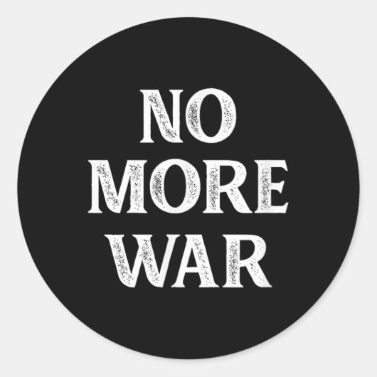 Geen oorlog meer - stijl - ronde sticker (Voorkant)