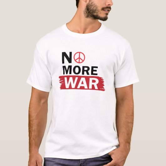 GEEN OORLOG MEER T-SHIRT (Voorkant)
