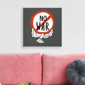 Geen oorlog met honden canvas afdruk (Insitu (Woonkamer))