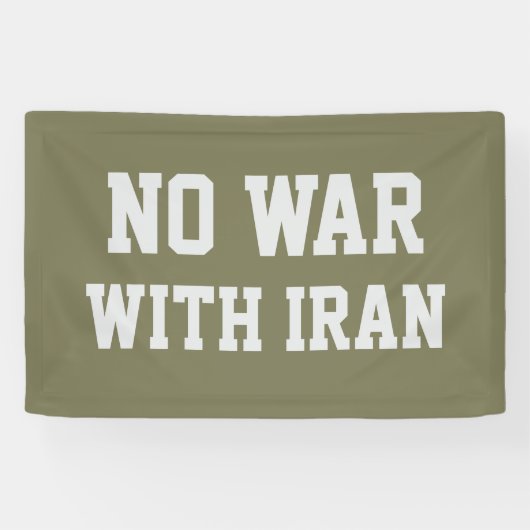 GEEN OORLOG MET IRAN Spandoek (Horizontaal)