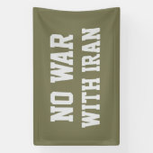 GEEN OORLOG MET IRAN Spandoek (Verticaal)