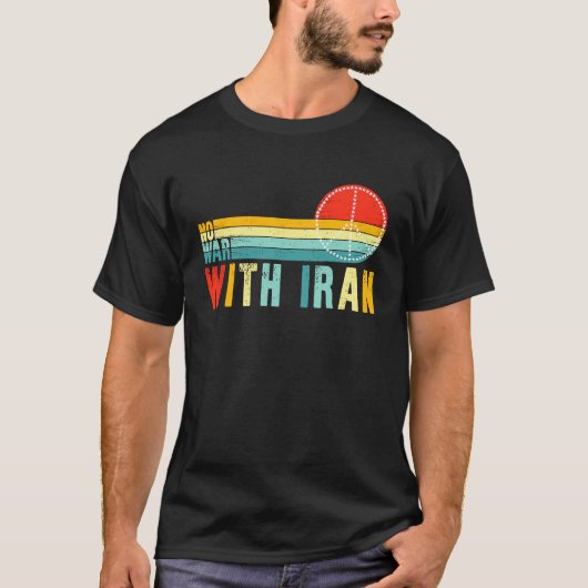 Geen oorlog met Iran Vrede in het Midden-Oosten T-shirt (Voorkant)