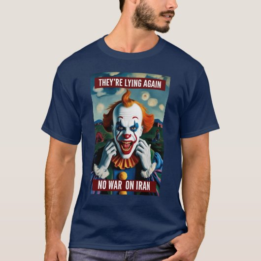 Geen Oorlog Met Iran Vredes T-shirt (Voorkant)