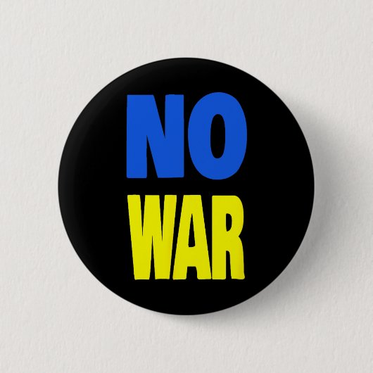 Geen Oorlog Oekraïne Ronde Button 5,7 Cm (Voorkant)