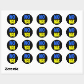 Geen oorlog Oekraïne Ronde Sticker (Vel)