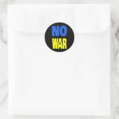 Geen oorlog Oekraïne Ronde Sticker (Tas)