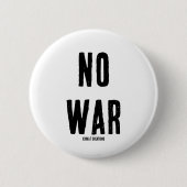 GEEN OORLOG RONDE BUTTON 5,7 CM (Voorkant)