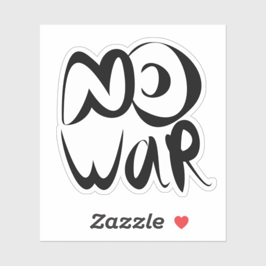 Geen oorlog sticker (Vel)