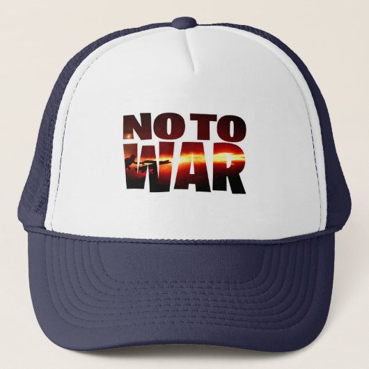 Geen Oorlog T-Shirt Trucker Pet (Voorkant)