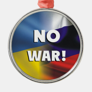 Geen oorlog tussen Rusland en Oekraïne Metalen Ornament