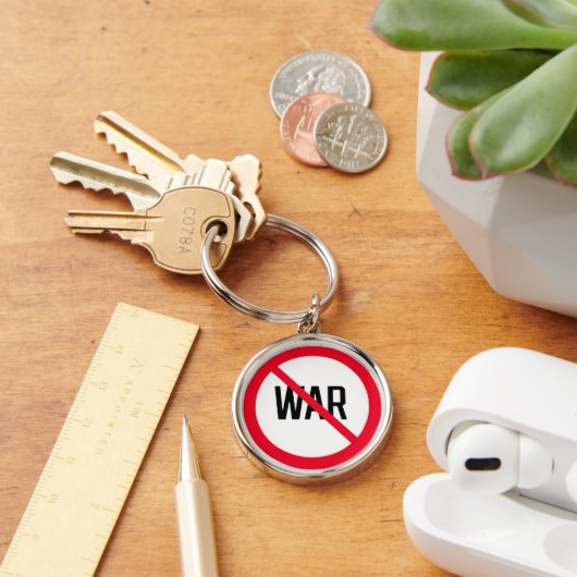 Geen oorlog verboden teken | Premium-Sleutelhanger Sleutelhanger (Bureau)