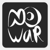 Geen oorlog vierkante sticker (Voorkant)