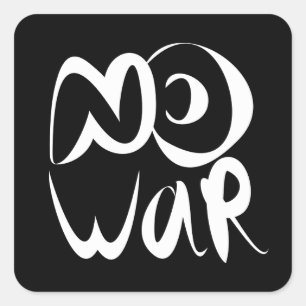 Geen oorlog vierkante sticker