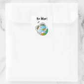 Geen oorlog! vierkante sticker (Tas)