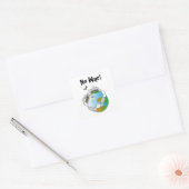 Geen oorlog! vierkante sticker (Envelop)