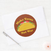 Geen oorlog voor Tacos Ronde Sticker (Envelop)