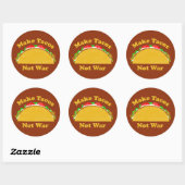 Geen oorlog voor Tacos Ronde Sticker (Vel)