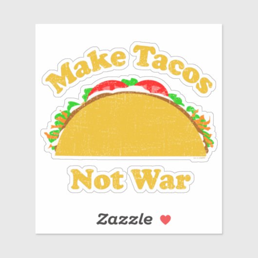 Geen oorlog voor Tacos Sticker (Vel)