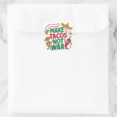 Geen oorlog voor Tacos Vierkante Sticker (Tas)