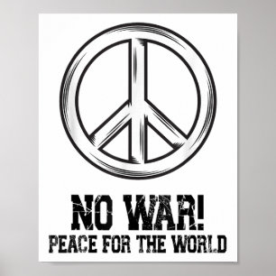 Geen oorlog, vrede, antioorlog, geen oorlog poster