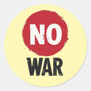 Geen oorlog - Wereldwijd protest voor vrede Ronde Sticker
