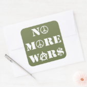 Geen oorlogen meer vierkante sticker (Envelop)